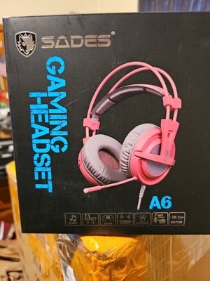 SADES Pink Gaming Headset A6 NEW