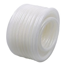100ft 1/2" ID 3/4" OD Clear Reinforced PVC Hose, High Pressure Flexible