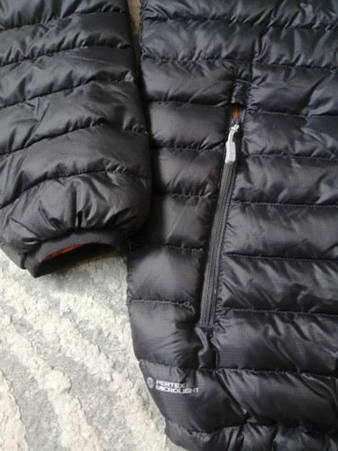 Rab Microlight Alpine Jacket Black Size Medium Orange Inside Duck Down Filled - Picture 5 of 12