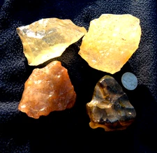 Libyan Desert Glass Meteorite Tektite impact specimen( 1820 crt) 4 color Gem  A+