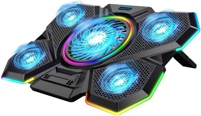 LIANGSTAR Kühler für 12-17 Zoll Laptops, 5 Lüfter Cooling Pad (2100RPM) 6 Höhen