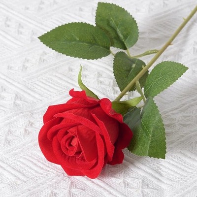 1/3/5/10/20Artificial Rose Flowers Red Realistic Fake Rose Branch Wedding Decor 