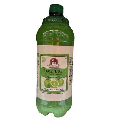 Chefs Quality Lime Juice 32 oz Bottle