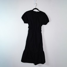 J. Crew BG398 Cotton Poplin Side Cut Out Short Puff Sleeve Tiered Maxi Dress 6P