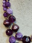Beautiful Vintage Two Tier Purple Lucite Necklace — photo 9