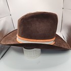 VINTAGE ORIGINAL CLEVELAND BROWNS FOOTBALL TEAM WESTERN STYLE HAT IN BOX AJD — photo 5