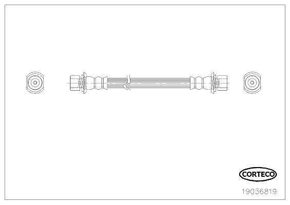 Corteco Bremsschlauch Fahrzeugseite, Hinterachse Rechts FüR Toyota-image