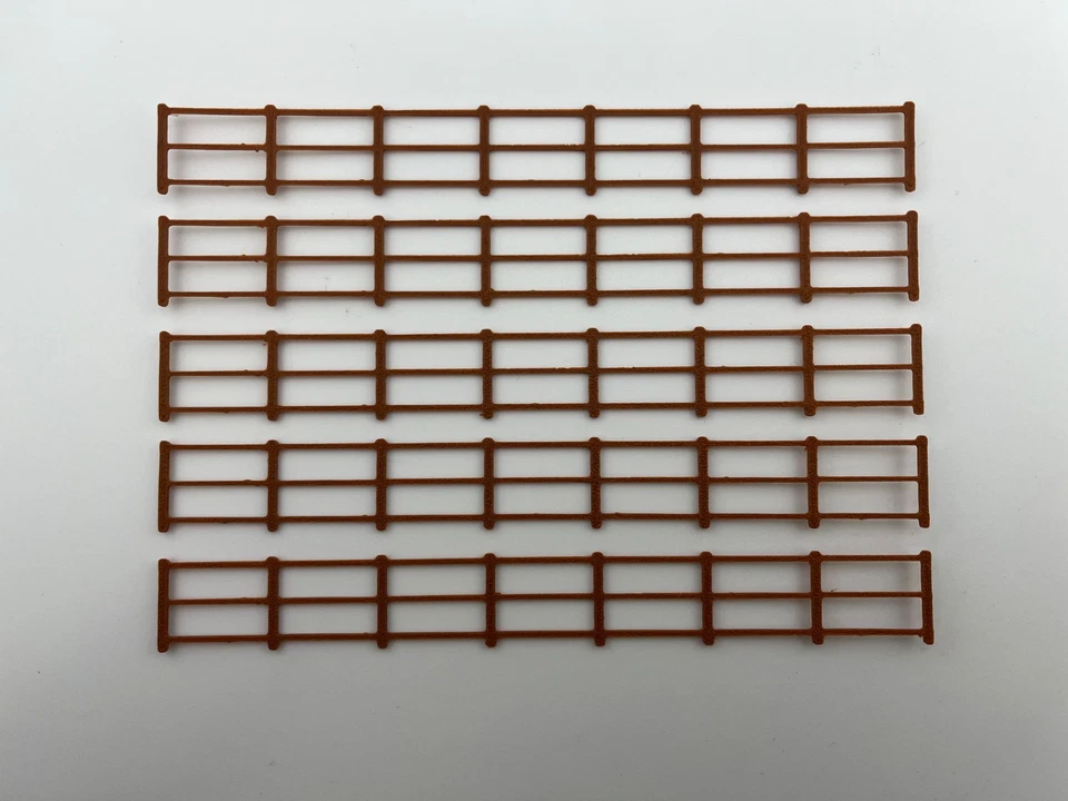 OO Gauge Model Railway Scenery Railings Fencing - BROWN 80 Pack - Image 2 of 3