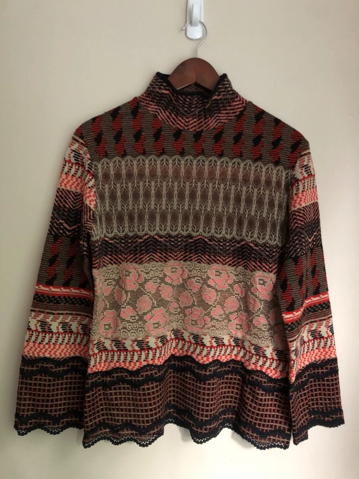 Suéter Christian Lacroix Bazar Vintage Intrincado Malla/Lana Foto 4 de 4