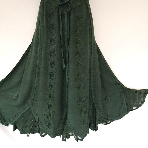Midi Bohemian Dress Bridesmaid Party Corset Pagan Lace up 10 12 14 16 18 20 22 - Picture 23 of 83