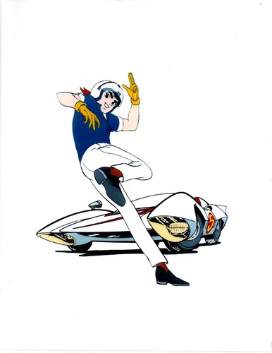 SPEED RACER in the MACH 5 PROMO Color Photo 8-1/2" X 11" Carl Macek 1992