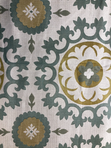 Two-Piece Fabric Bundle - Includes Robert Allen Fabrics "Roman Circle" in Pool - Picture 2 of 7