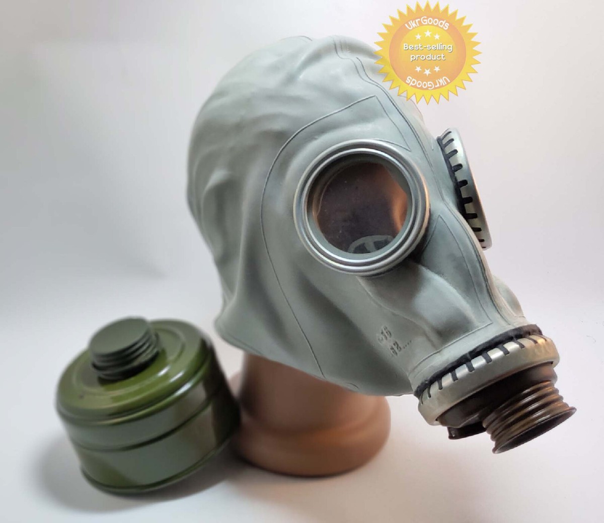 ソ連 赤軍 冷戦期 GP-5 ガスマスク 2個セット（グレー） CCCP Grey Gas mask GP-5 + Filter Size-2 Medium Soviet USSR Authentic