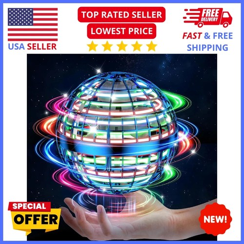 Fun Flying Orb for Kids: Hand Drone, Boomerang & Fidget Spinner Ages 6-10+