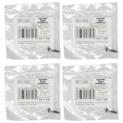 Metabo HPT/Hitachi 301653 Tap Screw W/Flange D4 X 20 Replacement Part (4-Pack)