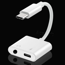 New 2in1 Type-C to 3.5mm Headphone Jack Adapter AUX DAC Cable f OnePlus 9 Pro