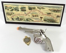 Hubley PET miniature cap pistol  1935 Buffalo nickel arrowhead fob