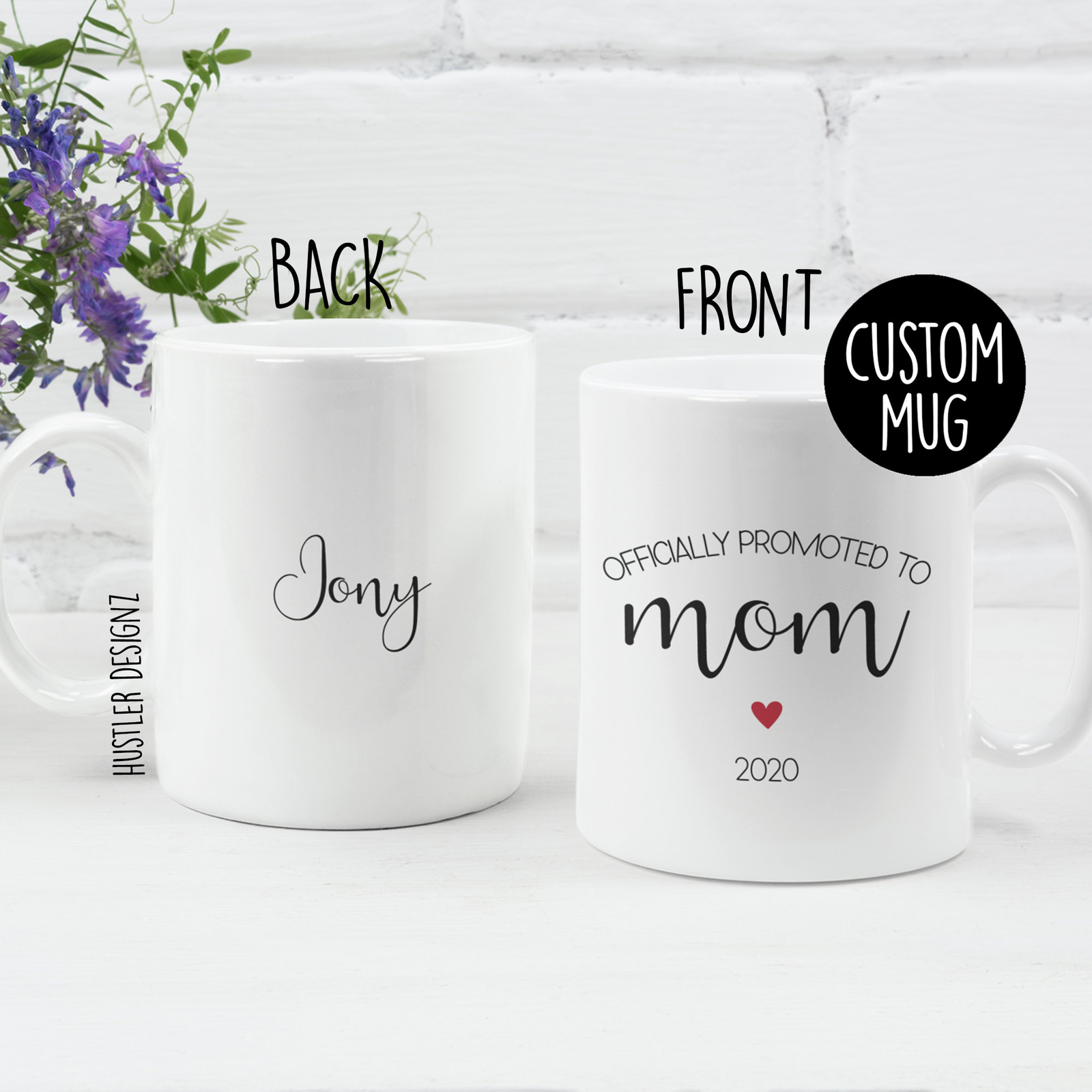 Officially Promoted To Mom Mug Pregnancy Mug New Mom Gift Funny Baby Shower