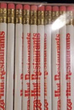 Lot of 10: Vintage "Pizza Hut Restaurants" PENCILS, all unsharpened