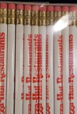 Lot of 10: Vintage "Pizza Hut Restaurants" PENCILS, all unsharpened