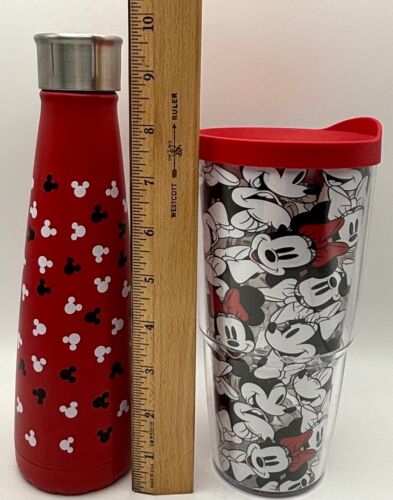 Disney Lot: S'well Mickey Mouse Water Bottle & Minnie Mouse Tervis Tumbler - Picture 13 of 14