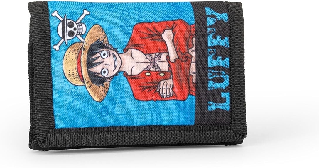 PORTAFOGLIO CON CHIUSURA A VELCRO CON ZIP PORTAMONETE ONE PIECE ORIGINALE