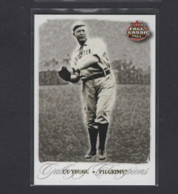 2003 FLEER FALL CLASSICS GALLERY CHAMPIONS GOLD PARALLEL #74 CY YOUNG SP #/50
