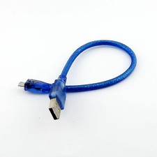 USB 2.0 Type A Male to USB Micro B 5 Pin Male Plug Data Adapter Cable Blue 1FT