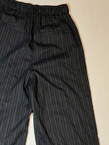Urban Outfitters Pinstriped Embellished Pants Dragon Black & Silver Trouser Y2K - Picture 14 of 21