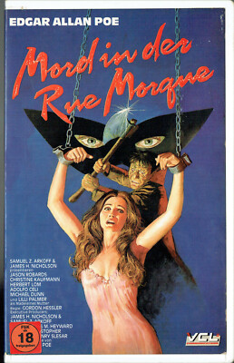 (FSK 18) VHS Videokassette - Mord in der Rue Morgue (großes Hardcover)