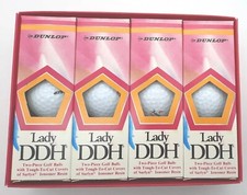 Dunlop Lady DDH  12 Balls - 2 Piece Golf Balls Tough To Cut Covers Bright White