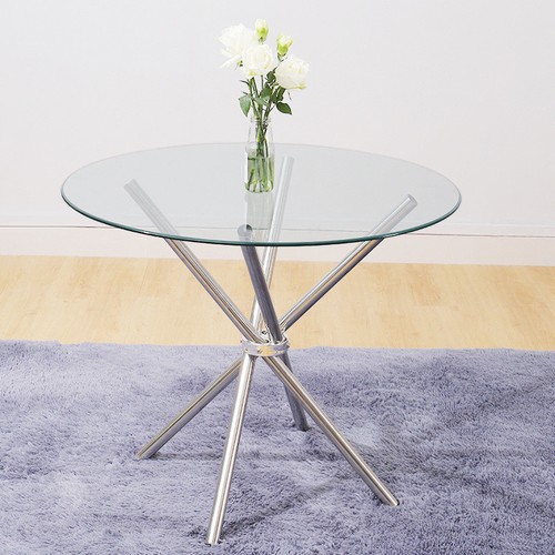 White Dining Table and with 4/6 Ribbed Padded Seat Chairs High Gloss Kitchen Set - Picture 13 of 21