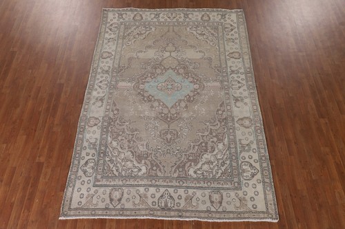 Distressed Wool Traditional Area Rug 6x10 Handmade Wool for Living Room - Picture 3 of 21