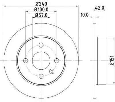 2x Disques de freins Pagid 52432 pour Chevrolet Opel Astra....8DD 355 106-091 - Photo 1/4