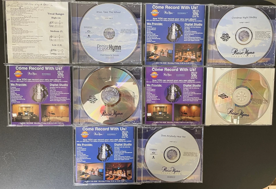 Praise гимн саундтреки (Hi-Medium-Low) пять компакт-дисков для солистов с текстами песен лот из 5 - Изображение 4 из 4