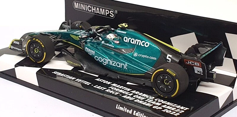 Minichamps 1/43 Scale 417 222205 F1 Aston Martin Last Race Abu Dhabi 2022 Vettel - Image 2 of 4
