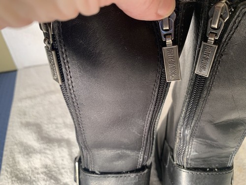 HARLEY-DAVIDSON FOOTWEAR Mujer Amherst Cuero Negro Botas de Motocicleta D84236 - Imagen 15 de 16