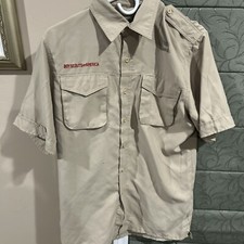 Vented Microfiber Poly Boy Scout BSA UNIFORM SHIRT Mens Small Short Sleeve B99