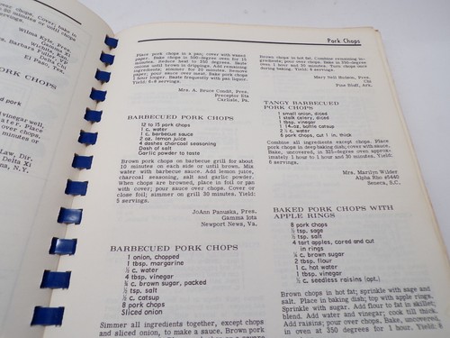 International Cookbook of Beta Sigma Phi Chapter Sorority Vintage 1968 Spiral - Picture 7 of 11