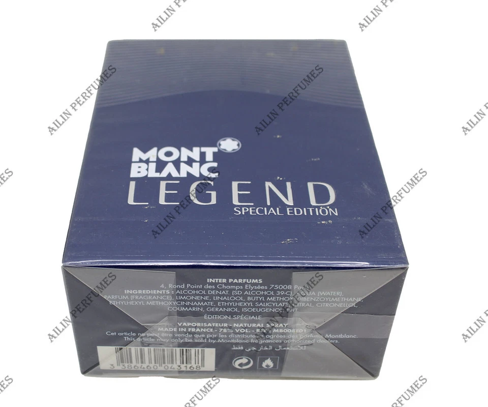LEGEND EDICIÓN ESPECIAL 2012 (AZUL) por Mont Blanc 3,3 oz (100 ml) edt spray hombres Foto 3 de 3