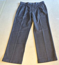 Stafford Performance Mens Grey Wool Blend CLASSIC FIT pants Sz 38/32 pre-owned