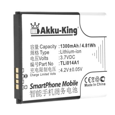 Akku-King Akku TLi014A1 für Alcatel One Touch Evolve Fire Inspire 2 Pixi Pulsar