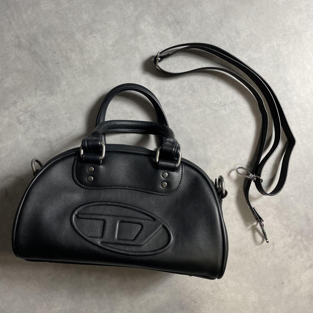 Diesel Women Meri S 2Way Mini Boston Shoulder D Logo Embossed 