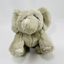 Applause Lou Rankin Elephant Plush 10  Hoover Gray Realistic Sad Eyes Safari Toy