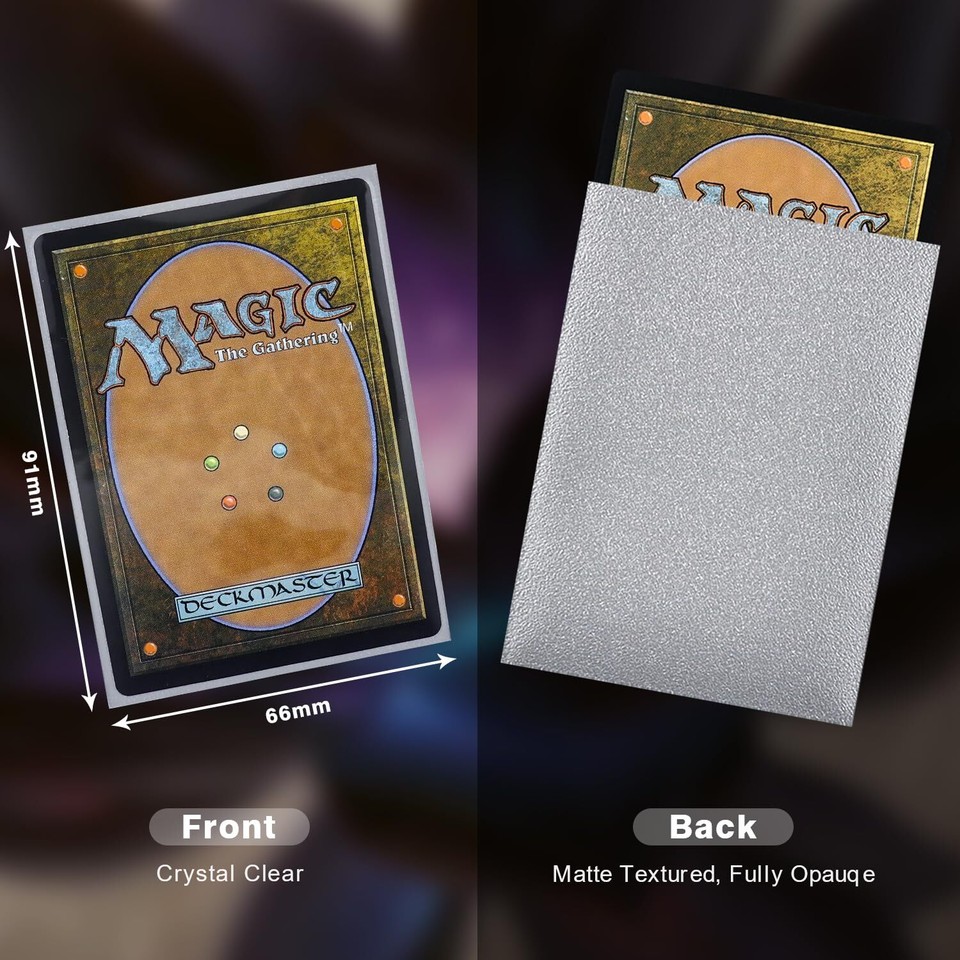 1000CT MTG Card Sleeves Clear Front Textured Back Card Sleeves Deck