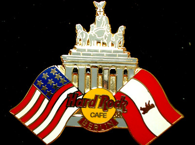 HRC Hard Rock Cafe Berlin Brandenburg Gate 2 Flags Logo 4LC NEW