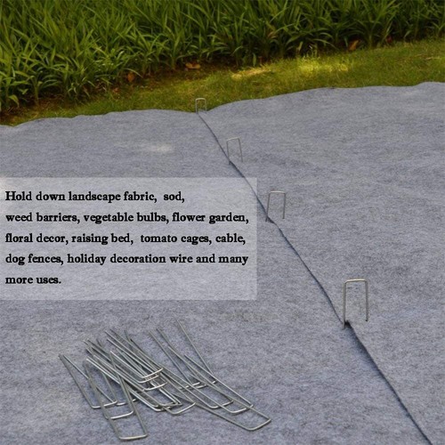 6" Galvanized Sod Staples 100/200/500/1000 Pack Landscape Staples Garden Stakes - Picture 18 of 26