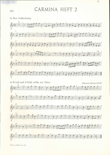Carmina German French 16th Century Songbook Strings Winds Vol 2 1968 Brennecke - Picture 6 of 10