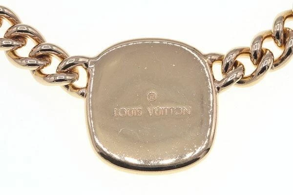 Louis Vuitton Chain Pendant Necklace Gold Silver M61090 40.5cm