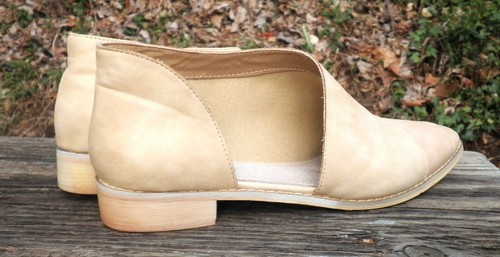 Mi. iM 10 Freya nude beige vegan d'Orsay offene Seite asymmetrische Stiefelschuhe EUC - Bild 6 von 10